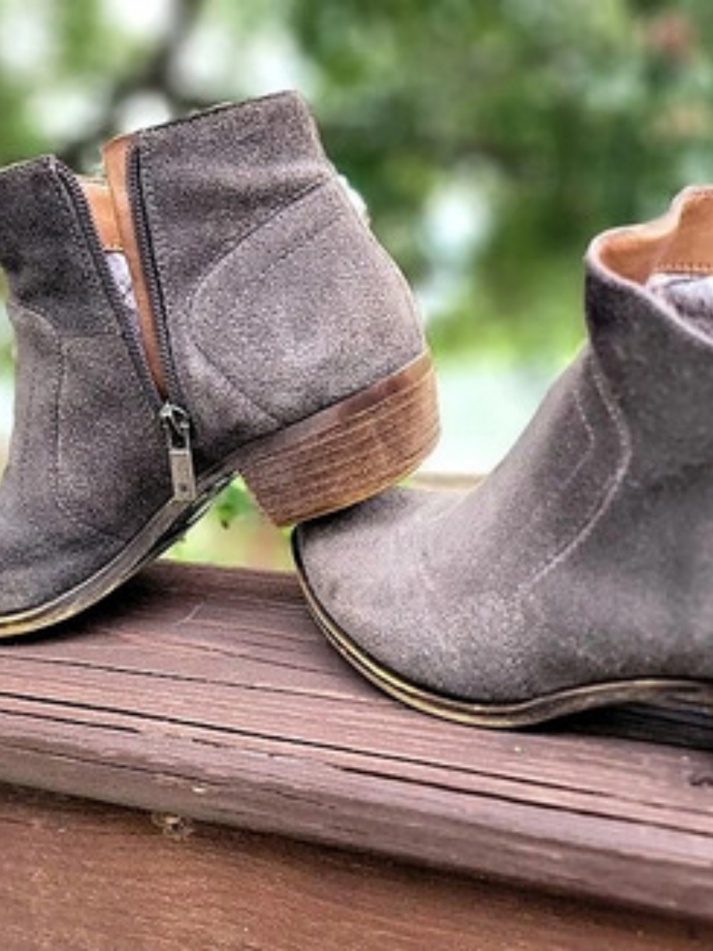 Lucky Brand Brolley Bootie Gray Ankle Boots